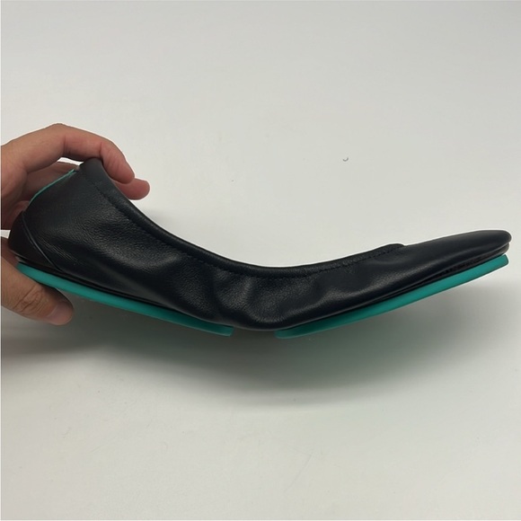 Tieks Black Ballet Flats with Teal Soles size 8 - Picture 3 of 16